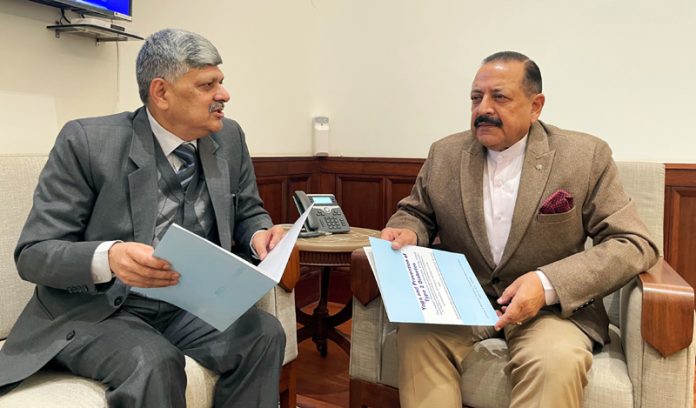 Union Minister Dr. Jitendra Singh being briefed about 