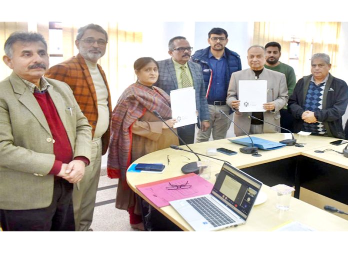 Vice-Chancellor of Cluster University Jammu and others during signing of MoU with LEAD.