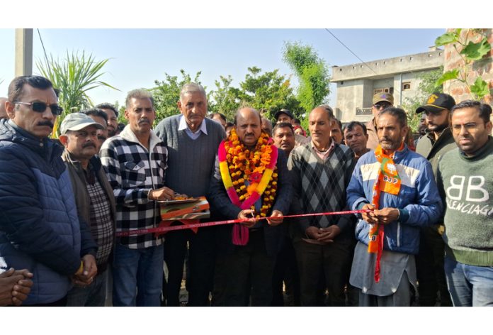 MLA, D K Manyal kick-starting development works in Ramgarh on Monday.