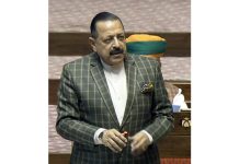 Union Minister Dr. Jitendra Singh speaking in the Rajya Sabha.