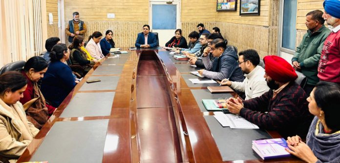 Director Tourism Jammu, Vikas Gupta chairing a meeting of officers of the Department.