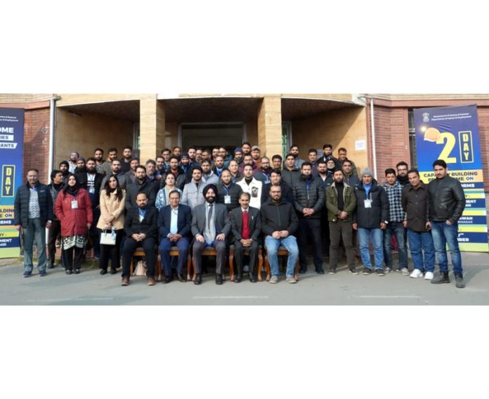 Officers & Officials of Labour Deptt posing for a group photograph.