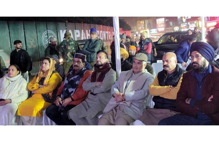 BJP leaders watching a digital display of life story of Chaar Sahibzade at Jammu on Wednesday.