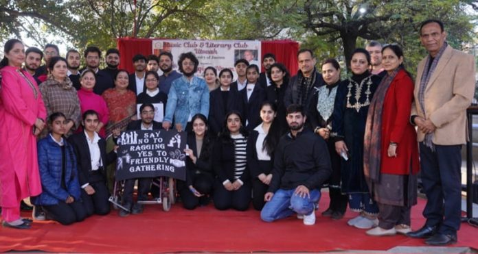 Members of JU Utsaah’s Club and The Law School during staging of anti-ragging play.