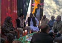 Ex-MLA Yogesh Sawhney during meeting at Khanna Chargal in Jammu East.