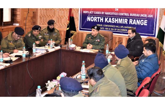 DIG NK Range, Maqsood-Ul-Zaman, addressing a gathering of police officers at DPL Baramulla on Thursday.