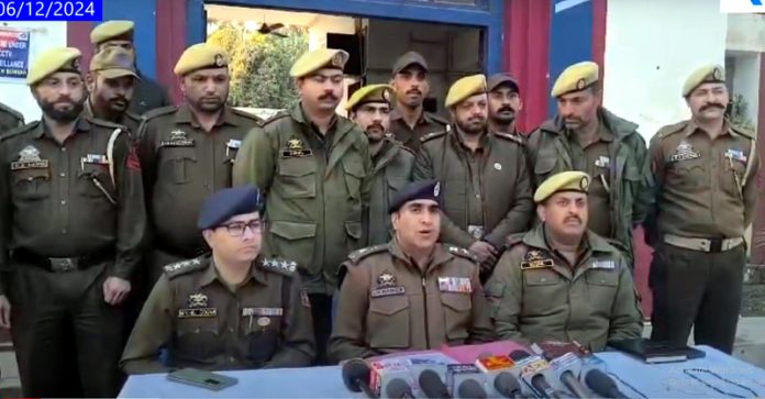 SP Headquarters IH Rather addressing media persons in Jammu on Friday.