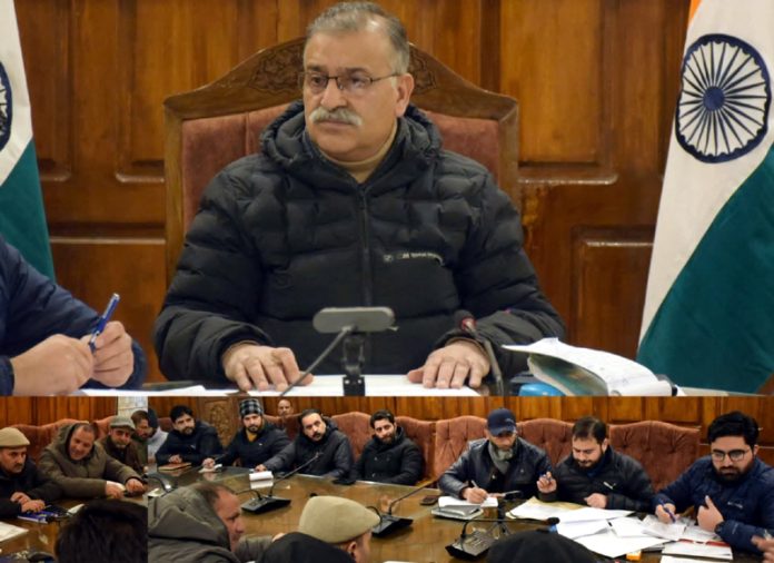 DC Bandipora reviewing MGNREGA convergence Plan for 2024-25; discusses plan for 2025-26