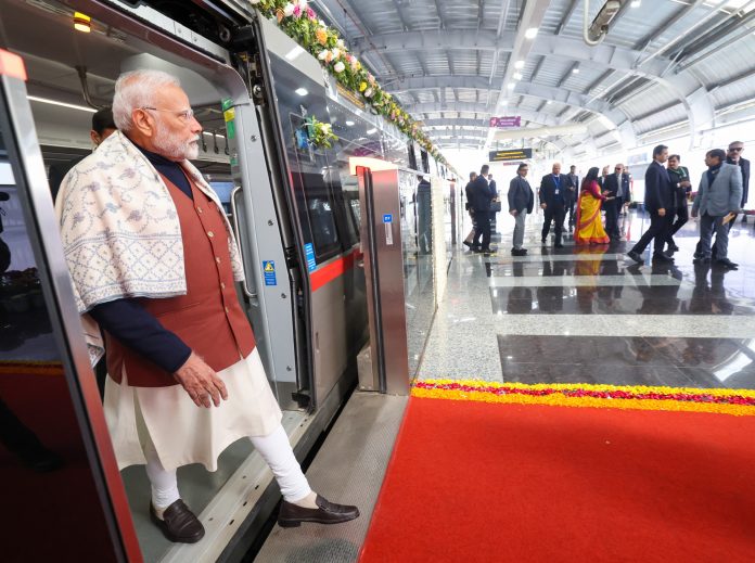 Namo Bharat reaches capital as PM inaugurates 13-km section of Delhi-Meerut RRTS corridor