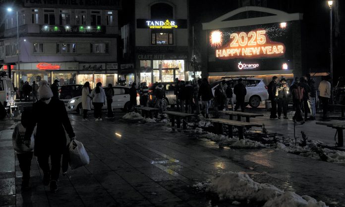 Revellers In Kashmir Usher In 2025 With Fireworks