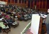 CM Omar Abdullah addressing ‘Lakhpati Didi Sammelan’ at Jammu on Thursday.