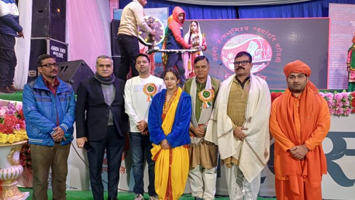 ACB Director Shakti Pathak and others during a function at Basohli on Saturday.