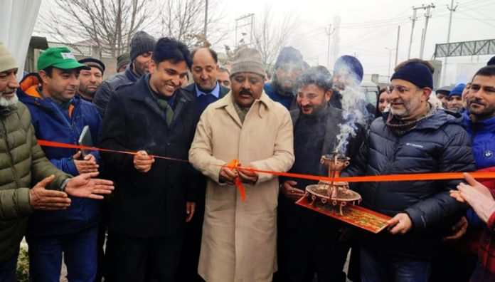 DyCM Surinder Choudhary inaugurating state-of-the-art Spider Excavator on Friday.