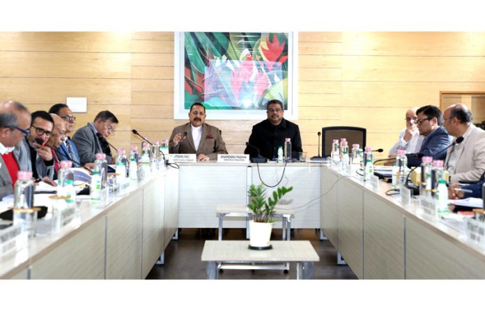  Union Minister Dr. Jitendra Singh  speaking at the  Atal Innovation Mission (AIM) High-Level Committee meeting  at NITI Aayog, New Delhi on Wednesday.