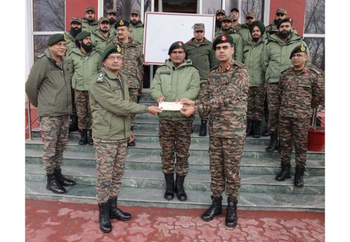 Northern Army Commander Lt Gen M V Suchindra Kumar during a visit to Srinagar on Tuesday.