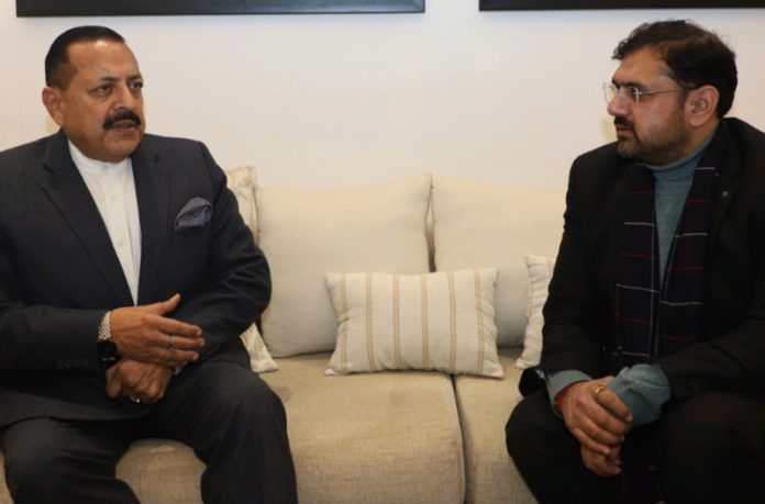 J&K Minister during meeting with Union Minister.