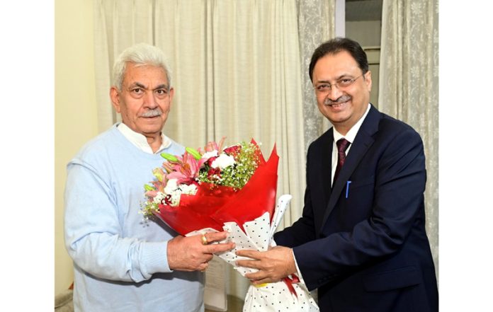 MD&CEO J&K Bank during meeting with LG.