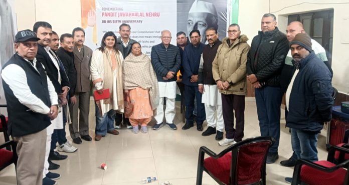 JKPCC chief Tariq Hameed Karra during a meeting with ex-corporators in Jammu on Friday.