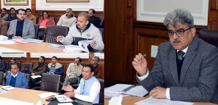 Chief Secretary Atal Dulloo chairing a meeting.