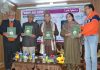 A R Rather and others releasing 2nd edition of ‘Kulyat-e-Rasa Javedani’ at JU on Thursday.