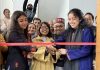 Students inaugurating new TV studio at IIMC in Jammu on Thursday.