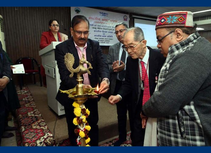 VC CUJ Prof Sanjeev Jain and other dignitaries during inauguration of an international conference.