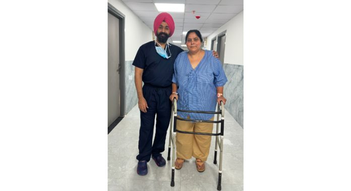 Dr Ranjit with his patient Ravinder Kaur from Jammu.