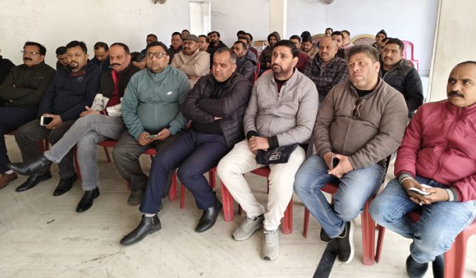 Members of JKTJAC meeting at Udhampur on Sunday.