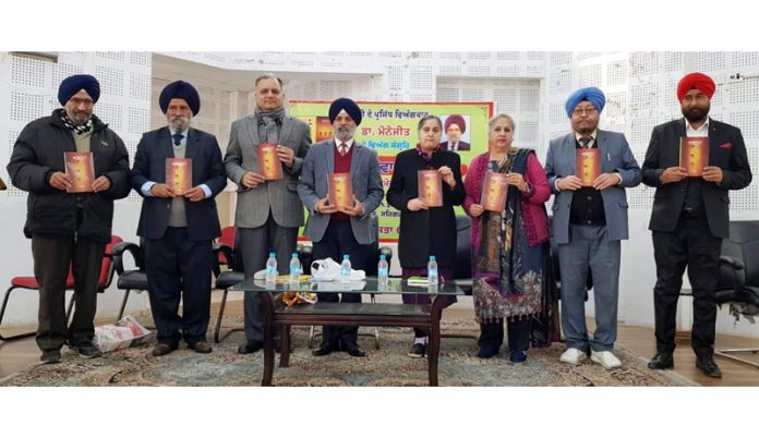 Dr Monojit’s book being released during a function in Jammu.