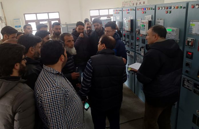 MD KPDCL during visit to Receiving Station Sangam on Wednesday.