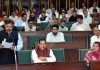 Minister for YSS, Transport & FCS&CA Satish Sharma speaking in Assembly on Tuesday.