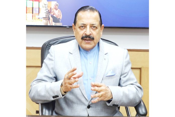 Union Minister Dr. Jitendra Singh speaking at a post-budget webinar organized by NITI Aayog at New Delhi on Tuesday. Union Minister Dr. Jitendra Singh speaking at a post-budget webinar organized by NITI Aayog at New Delhi on Tuesday.