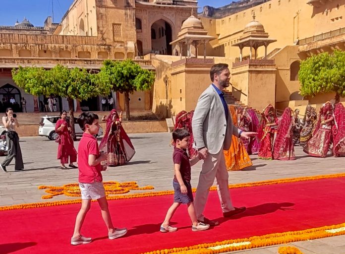 US Vice President J D Vance, Family Visit Jaipur's Amber Fort