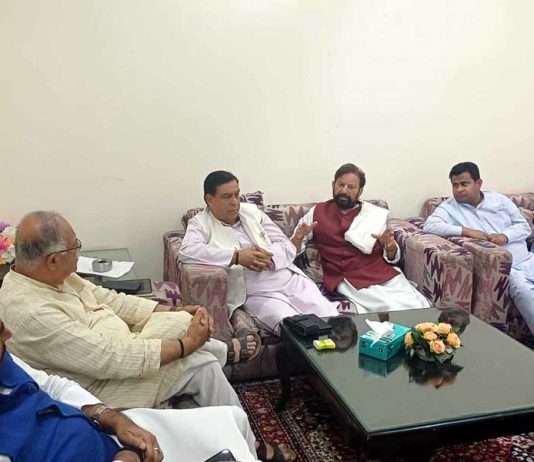 Senior Cong leaders during meeting in Jammu on Tuesday.