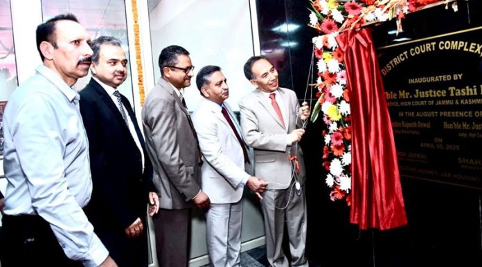 Chief Justice inaugurating new court building at District Court Complex Kathua on Saturday.