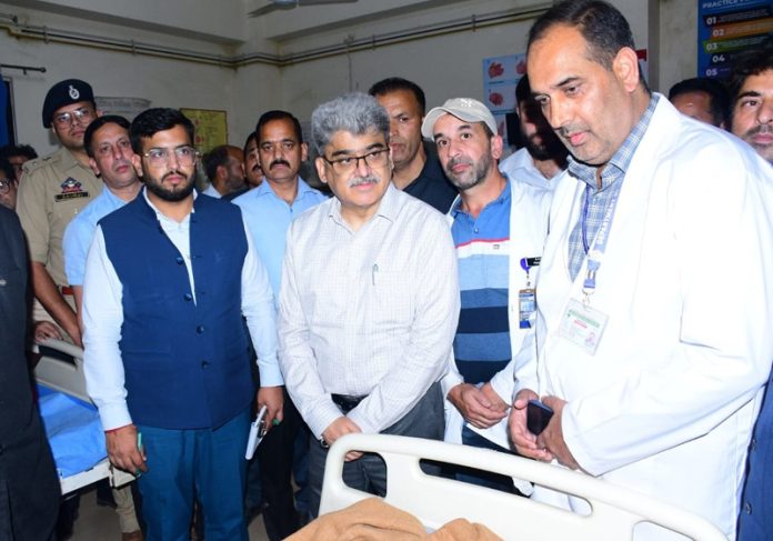 Chief Secretary during visit to GMC Rajouri on Tuesday.