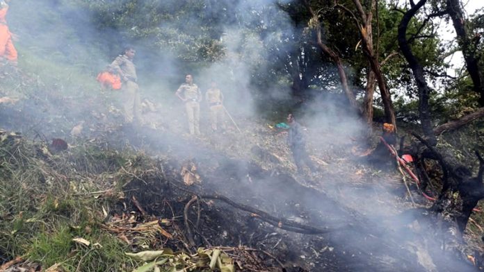 A helicopter carrying devotees to Kedarnath Dham crashed near Kedarnath on Sunday. (UNI)