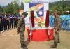 Dignitaries unveiling Lolab Premier League Trophy.