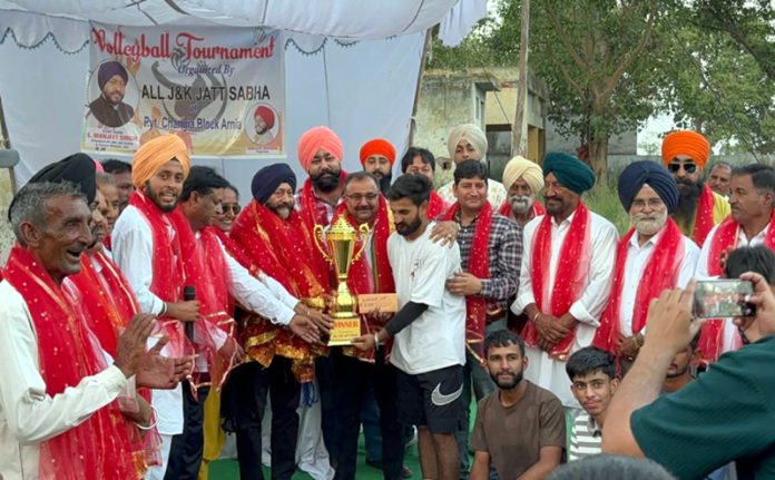 Manjit Singh, president, J&K Jatt Sabha attending an event in Jammu.