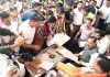 Union Minister Dr Jitendra Singh holding a public durbar and interacting with local people at Bani on Saturday.
