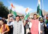 Union Ministers Mansukh Mandaviya and MoS Defence Sanjay Seth lead ‘Kargil Vijay Diwas’ padyatra at Drass on Saturday. Another pic on page 3.