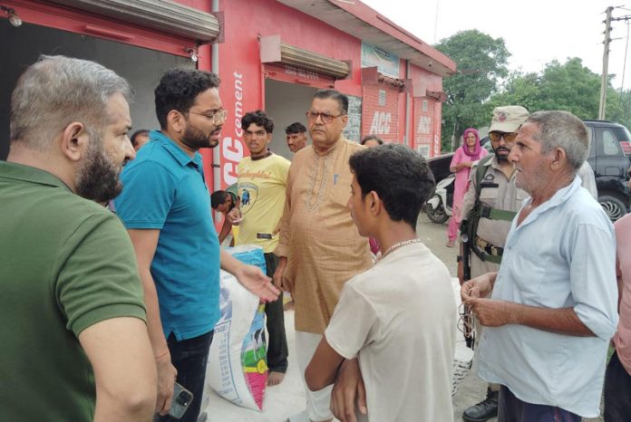 District Magistrate Sachin Kumar Vaishya during visit to Pargwal on Saturday.
