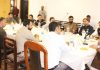 DyCM chairing a meeting at Sonamarg on Tuesday.