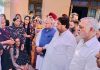 Tariq Hameed Karra, president JKPCC, working president Raman Bhalla and others interacting with family members of Parvez, killed in police firing.